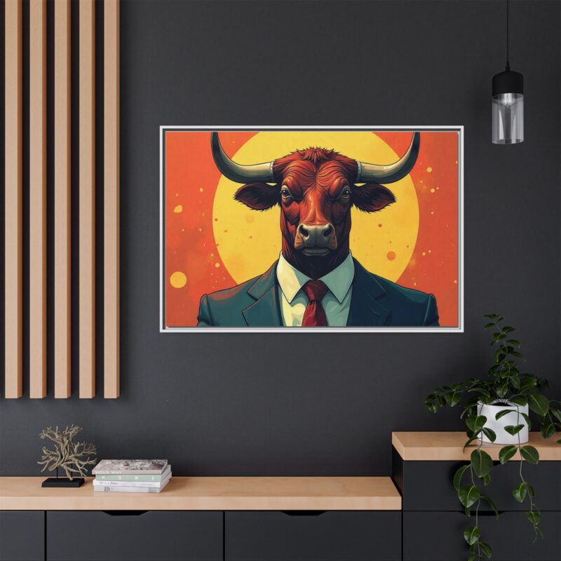 Matte Canvas, Framed Bullish Ambition - Image 105
