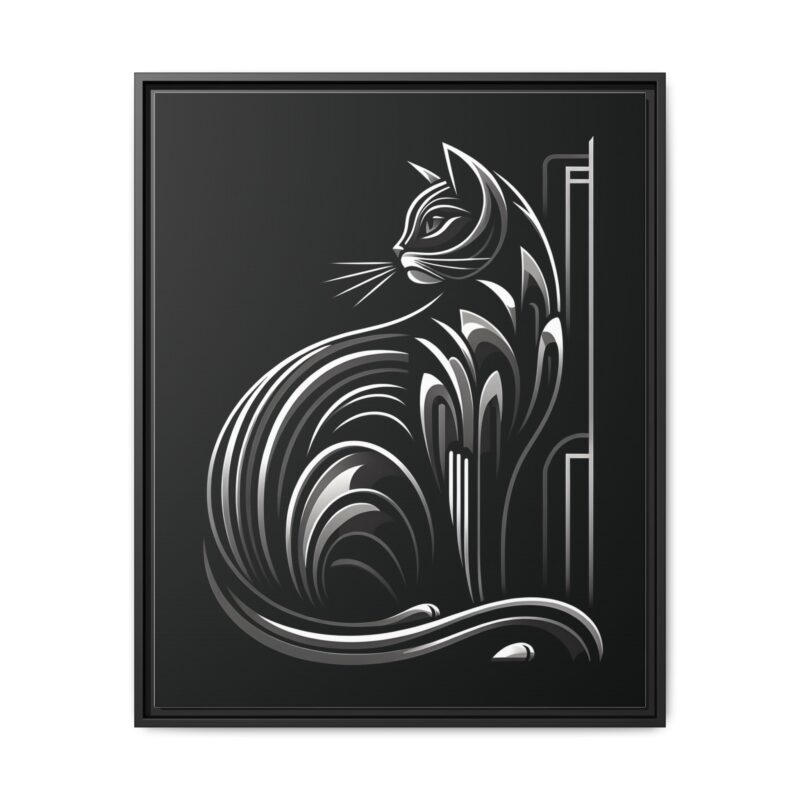 Unique and Eye-Catching: Black Cat Art Deco Wall Decor - Image 30