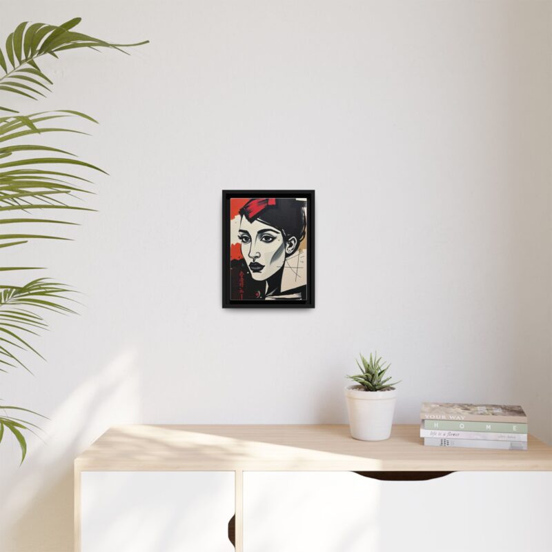 Wall Art Print of A black and white abstract portrait of a woman's face - Image 8