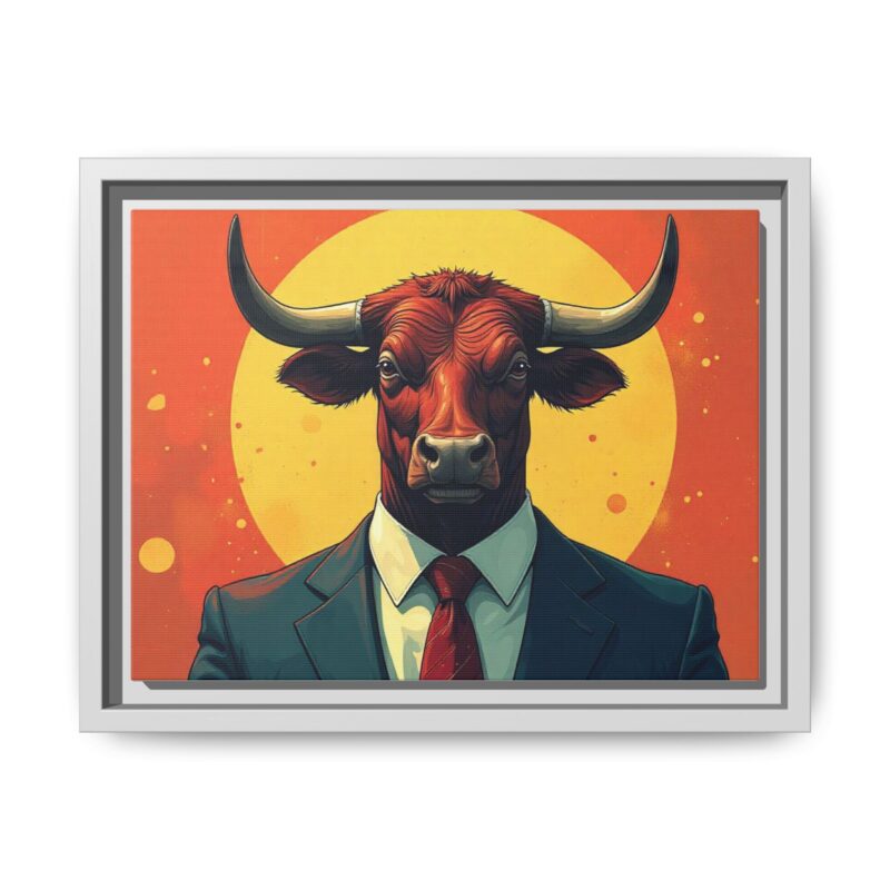 Matte Canvas, Framed Bullish Ambition - Image 42