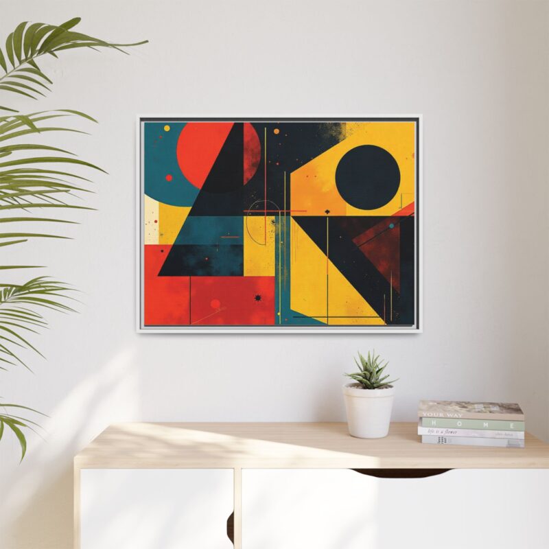 Matte Canvas, Framed Dynamic Geometry a striking abstract artwork - Image 94