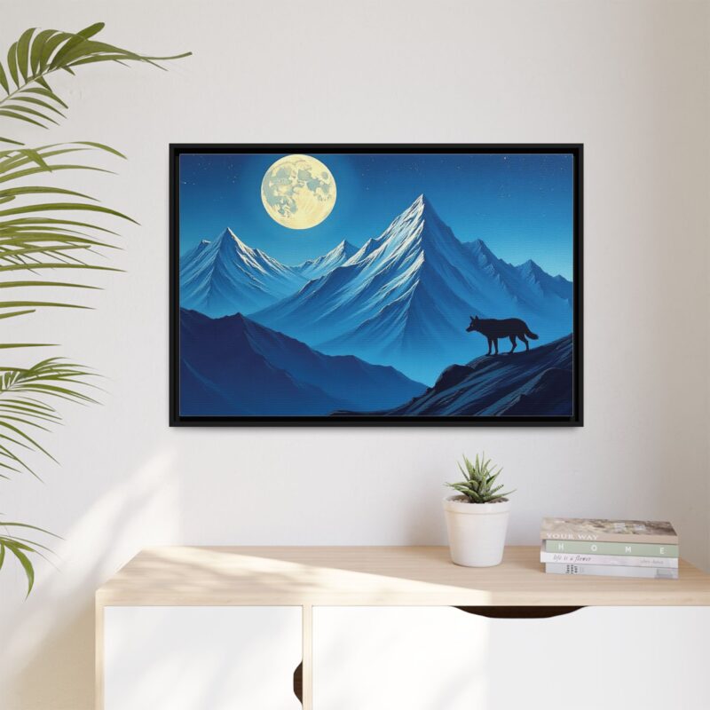Canvas Wall Art: Moonlit Mountain Landscape - Image 36