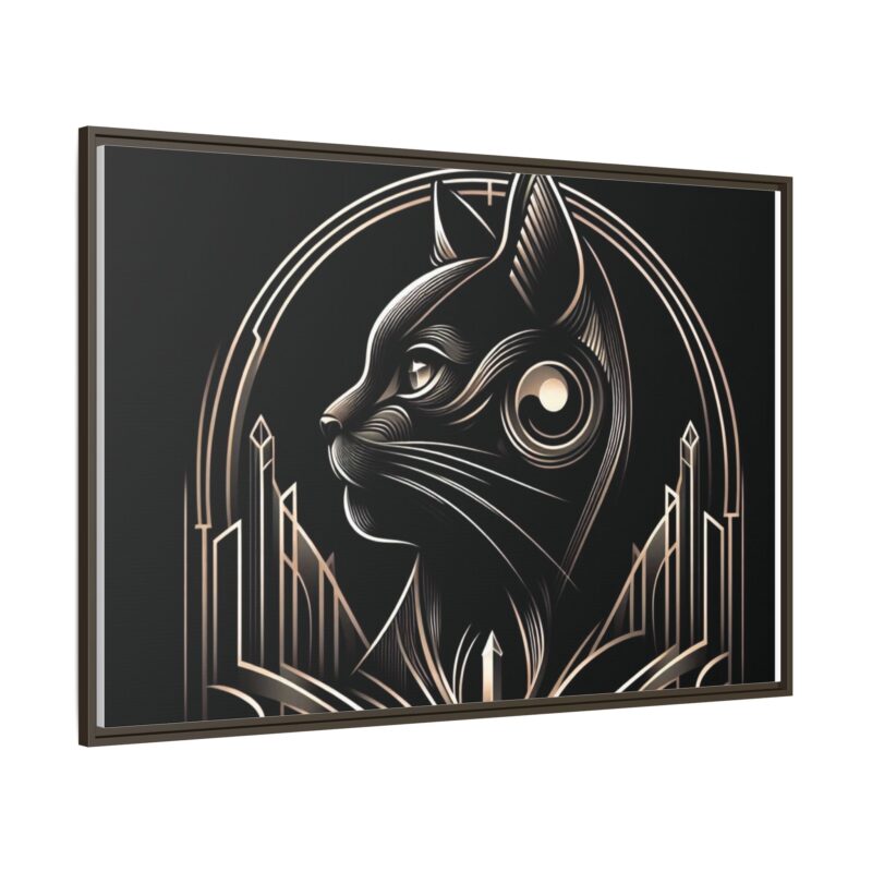 Elegant Art Deco Black Cat Canvas - Dark and Luxurious Wall Art Design - Image 46