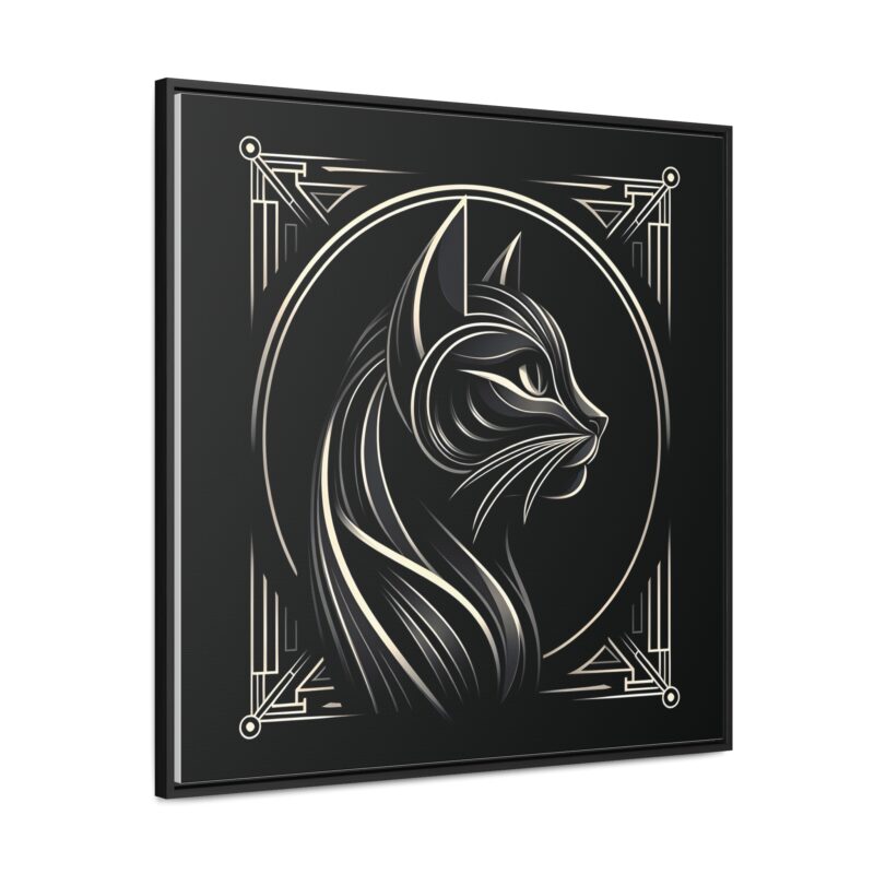 Sophisticated Black Cat in Art Deco Style - Elegant Metallic Wall Art - Image 38