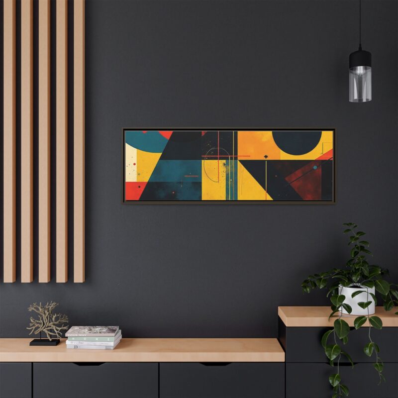 Matte Canvas, Framed Dynamic Geometry a striking abstract artwork - Image 137