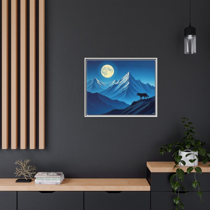 Canvas Wall Art: Moonlit Mountain Landscape - Image 129