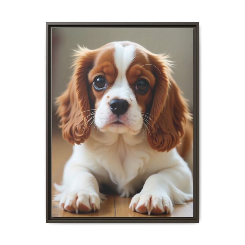 A beautifully detailed canvas print of a Cavalier King Charles Spaniel" - Image 90