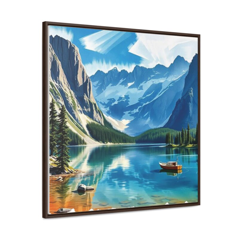 Canvas Wrap Mountain Lake Wall Art - Image 54