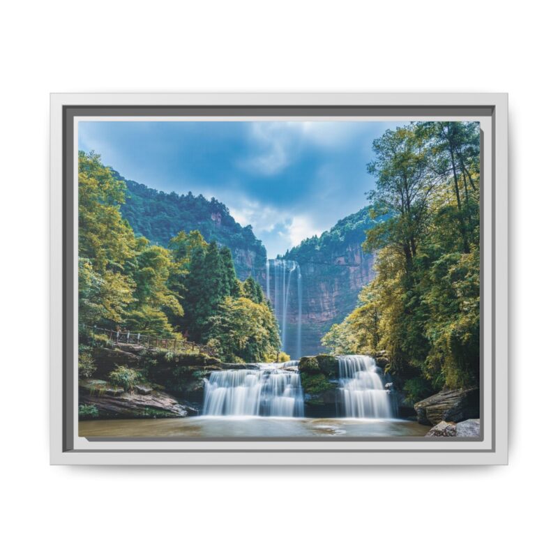 Canvas Wall Art - Waterfall Mountain Landscape - Image 54