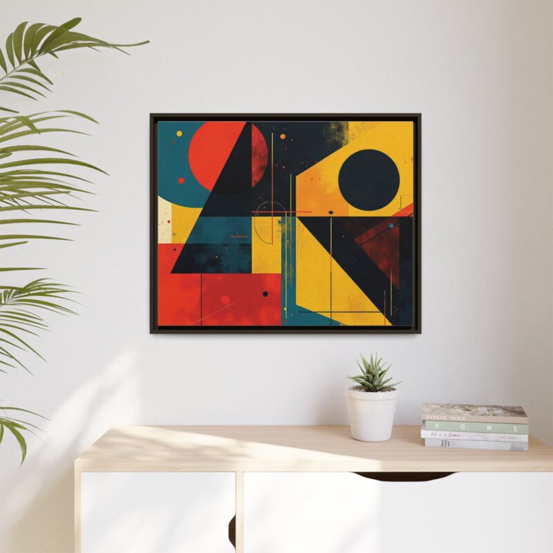 Matte Canvas, Framed Dynamic Geometry a striking abstract artwork - Image 128