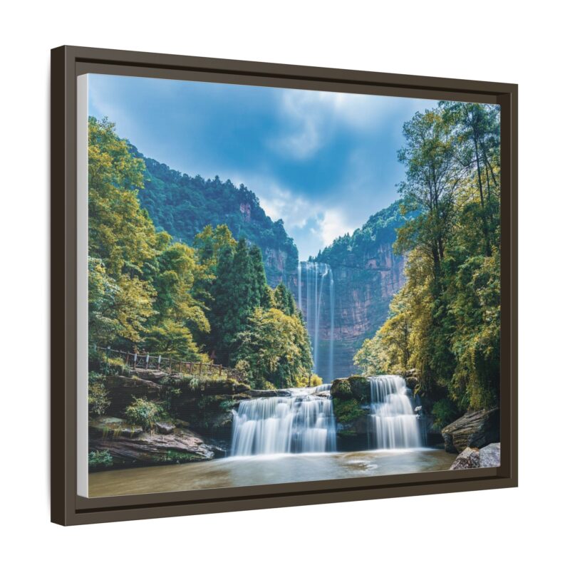 Canvas Wall Art - Waterfall Mountain Landscape - Image 67