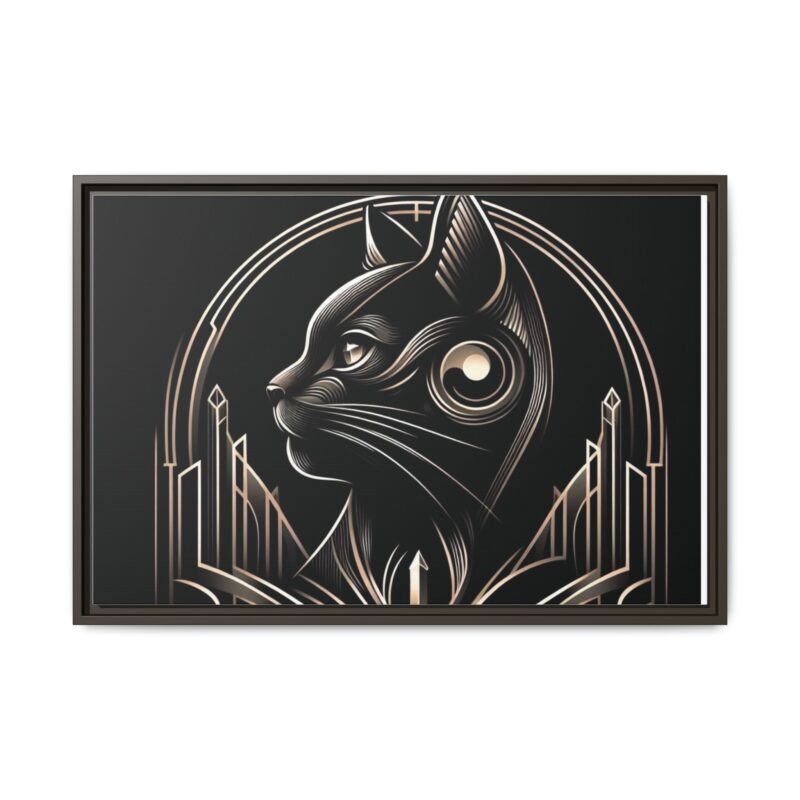 Elegant Art Deco Black Cat Canvas - Dark and Luxurious Wall Art Design - Image 29