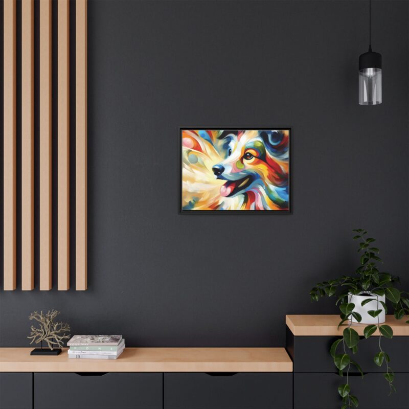 Matte Canvas, Framed Colorful Abstract Dog Canvas Art for Modern Wall Decor - Image 24
