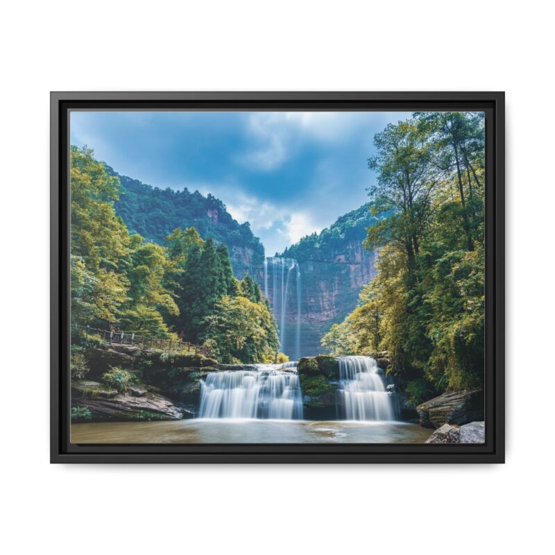 Canvas Wall Art - Waterfall Mountain Landscape - Image 18