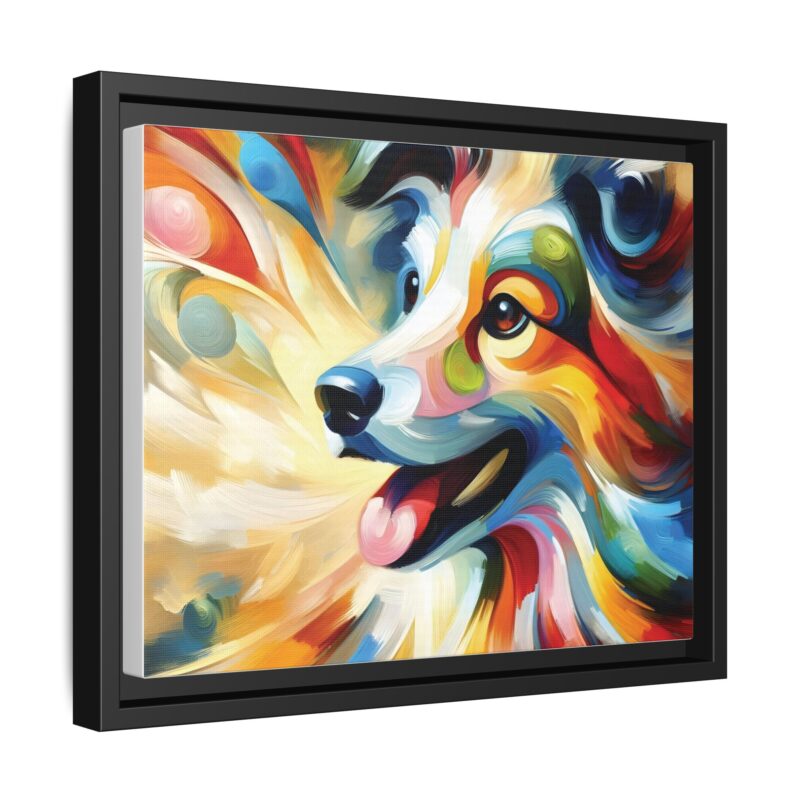 Matte Canvas, Framed Colorful Abstract Dog Canvas Art for Modern Wall Decor - Image 10