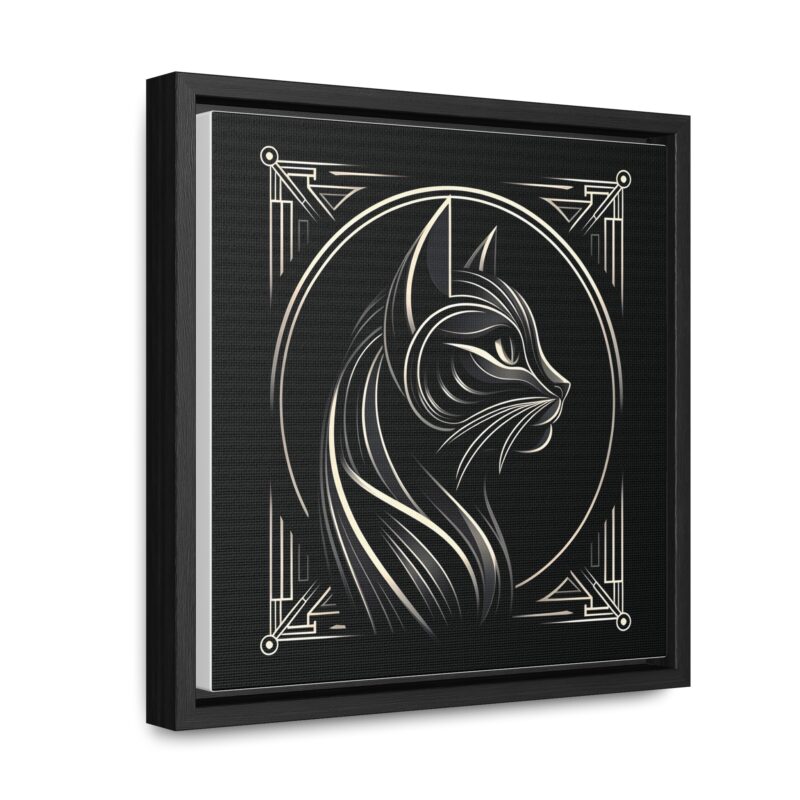 Sophisticated Black Cat in Art Deco Style - Elegant Metallic Wall Art - Image 13