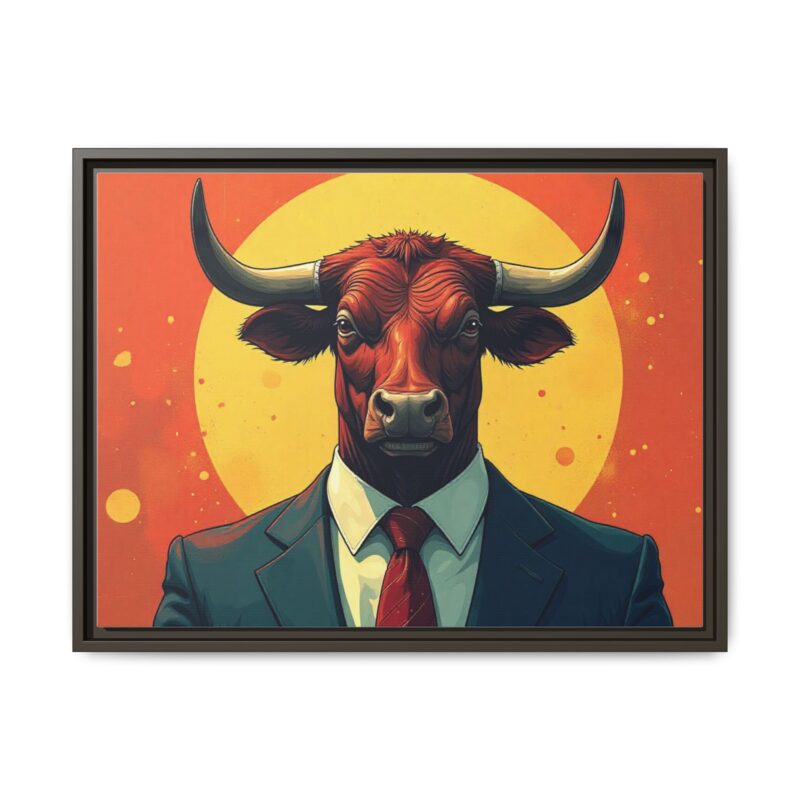 Matte Canvas, Framed Bullish Ambition - Image 62