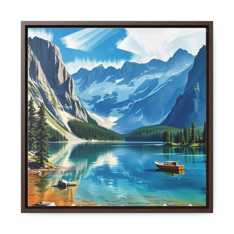Canvas Wrap Mountain Lake Wall Art - Image 21