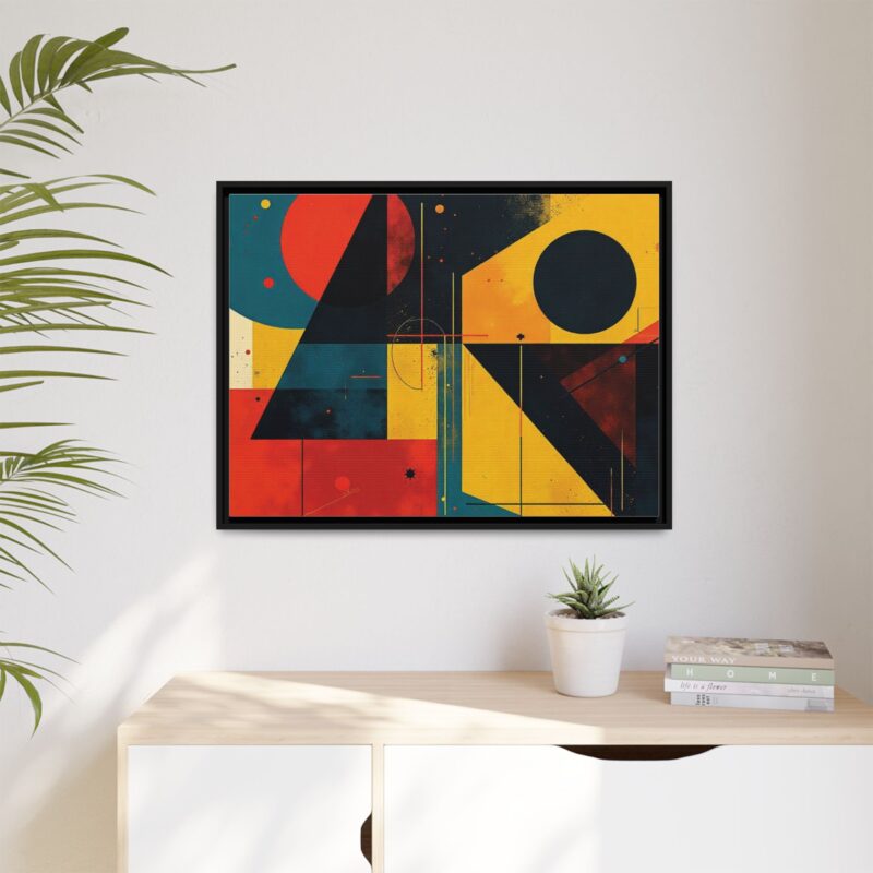Matte Canvas, Framed Dynamic Geometry a striking abstract artwork - Image 32