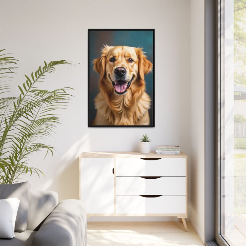 Wall Art - Golden Retriever Smile Matte Canvas