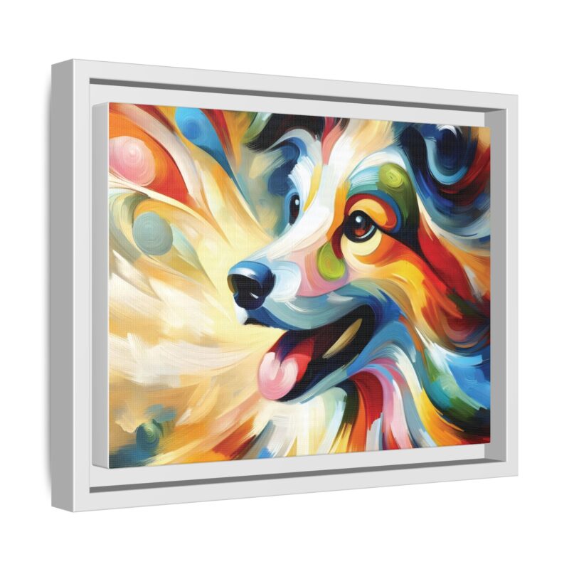 Matte Canvas, Framed Colorful Abstract Dog Canvas Art for Modern Wall Decor - Image 46