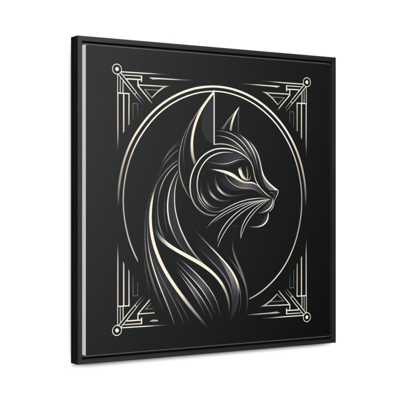 Sophisticated Black Cat in Art Deco Style - Elegant Metallic Wall Art - Image 33