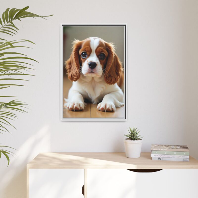 A beautifully detailed canvas print of a Cavalier King Charles Spaniel" - Image 88