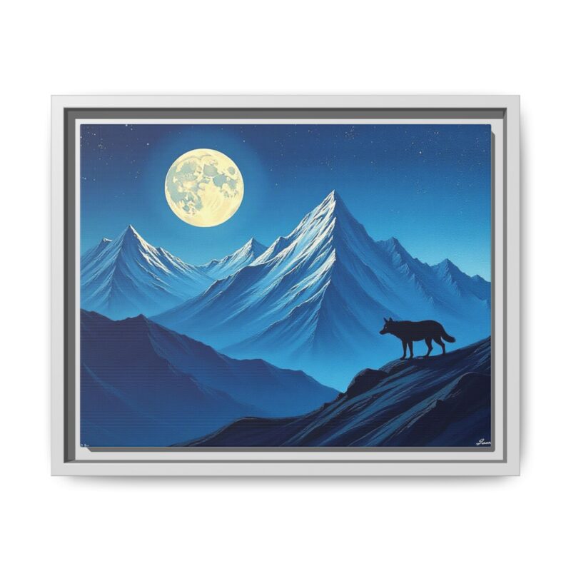 Canvas Wall Art: Moonlit Mountain Landscape - Image 54