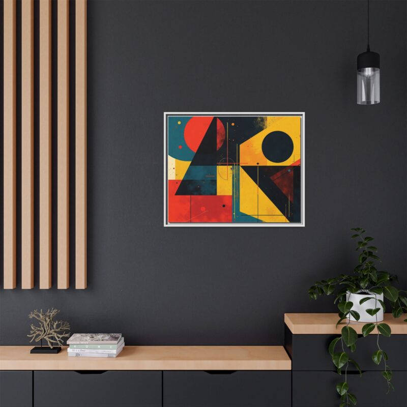 Matte Canvas, Framed Dynamic Geometry a striking abstract artwork - Image 129