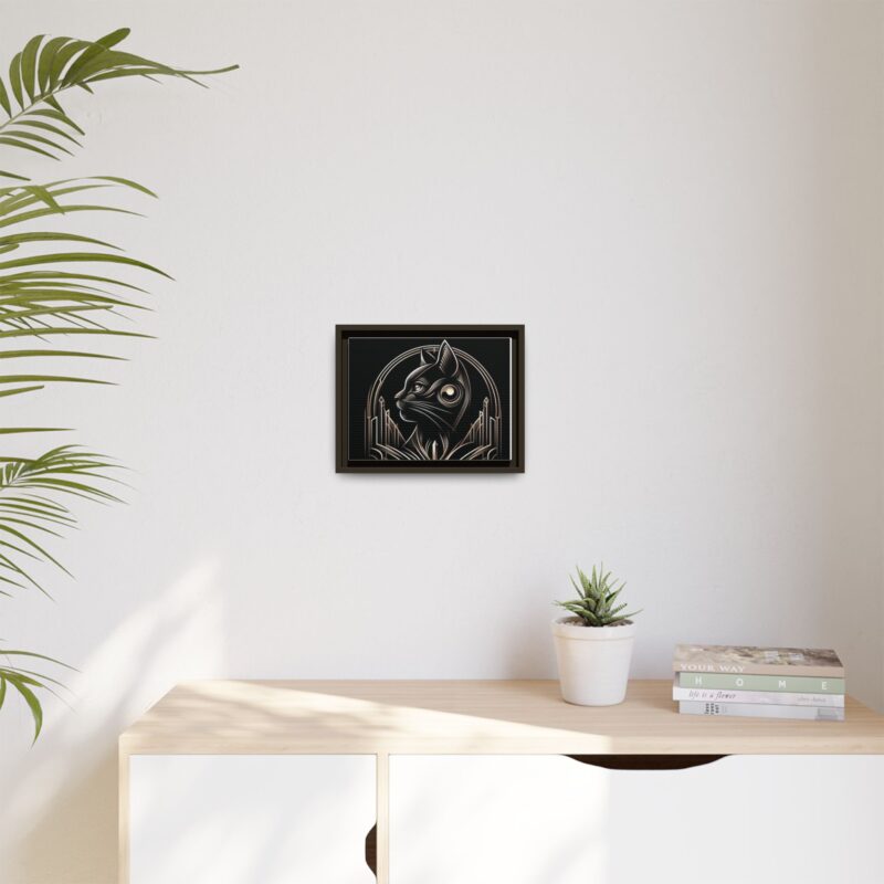 Elegant Art Deco Black Cat Canvas - Dark and Luxurious Wall Art Design - Image 7