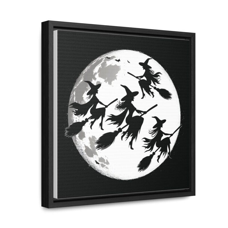 Canvas Wraps - Elegant Witch Silhouettes on Broomsticks Halloween Wall Art - Image 23