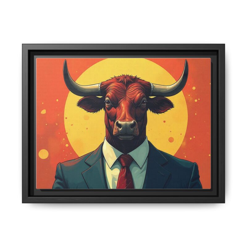 Matte Canvas, Framed Bullish Ambition - Image 6