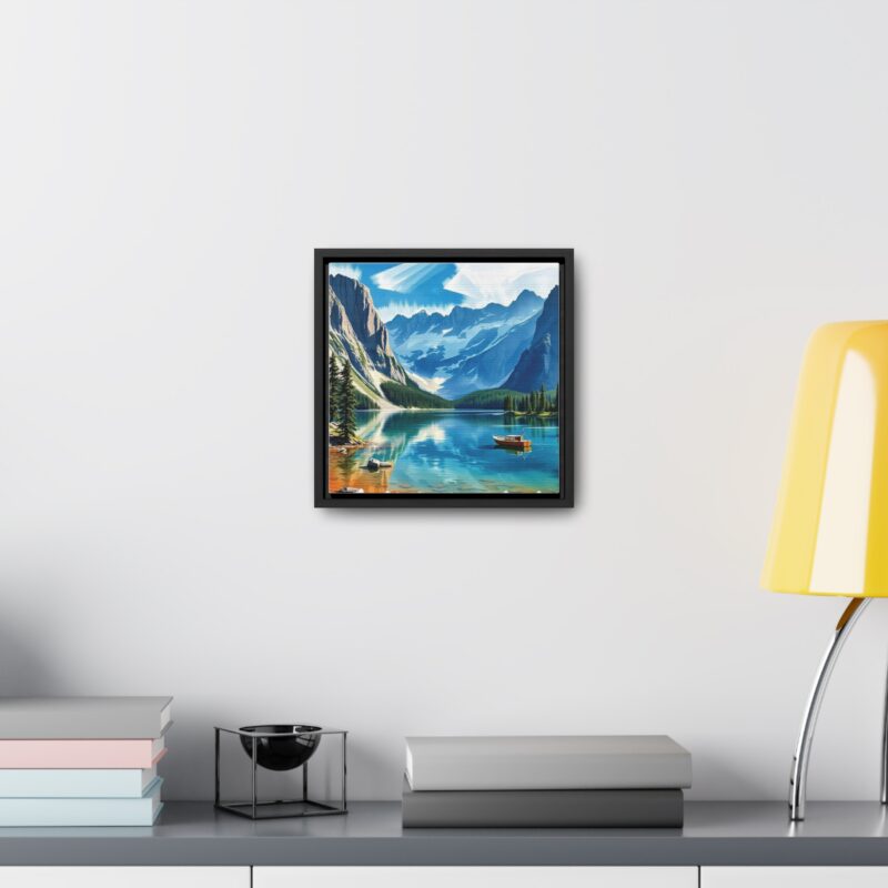 Canvas Wrap Mountain Lake Wall Art - Image 4