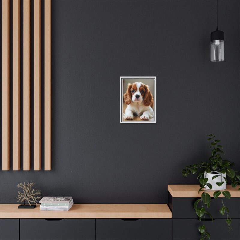 A beautifully detailed canvas print of a Cavalier King Charles Spaniel" - Image 61