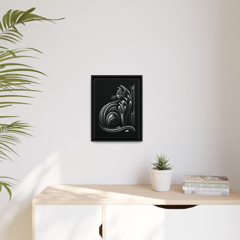 Unique and Eye-Catching: Black Cat Art Deco Wall Decor - Image 13