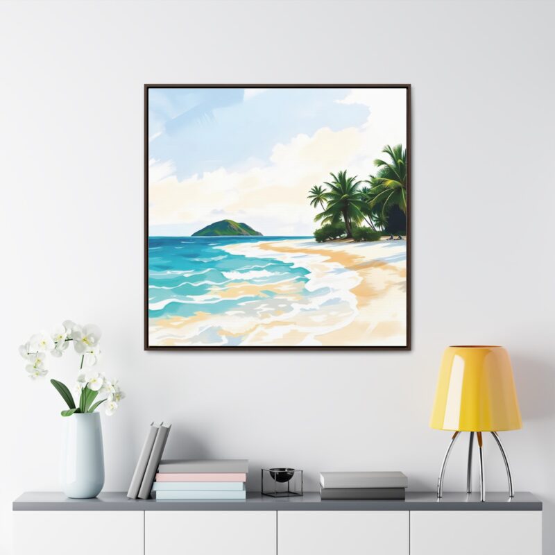 Canvas Wraps, Tropical Beach with Turquoise Waters - Image 48