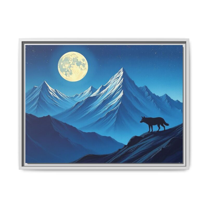 Canvas Wall Art: Moonlit Mountain Landscape - Image 78