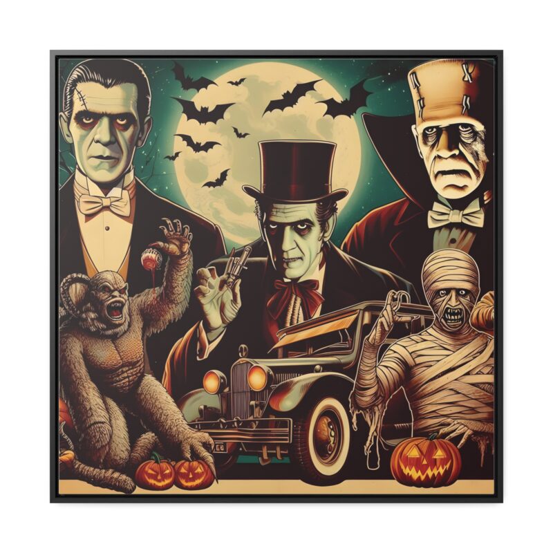 Vintage Halloween Movie Poster Prints - Iconic Monster Art for Spooky Decor