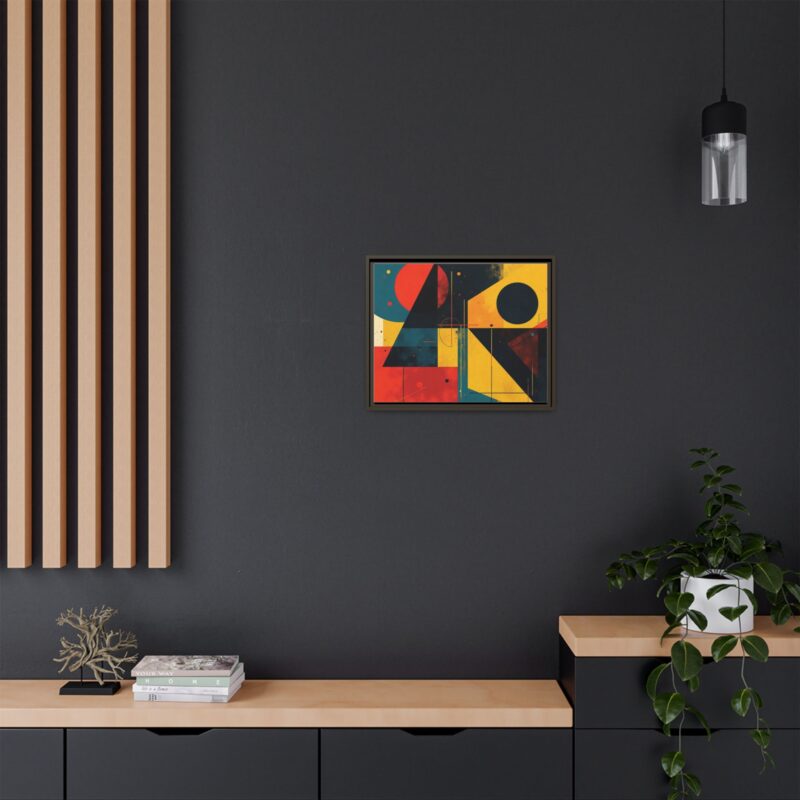 Matte Canvas, Framed Dynamic Geometry a striking abstract artwork - Image 65