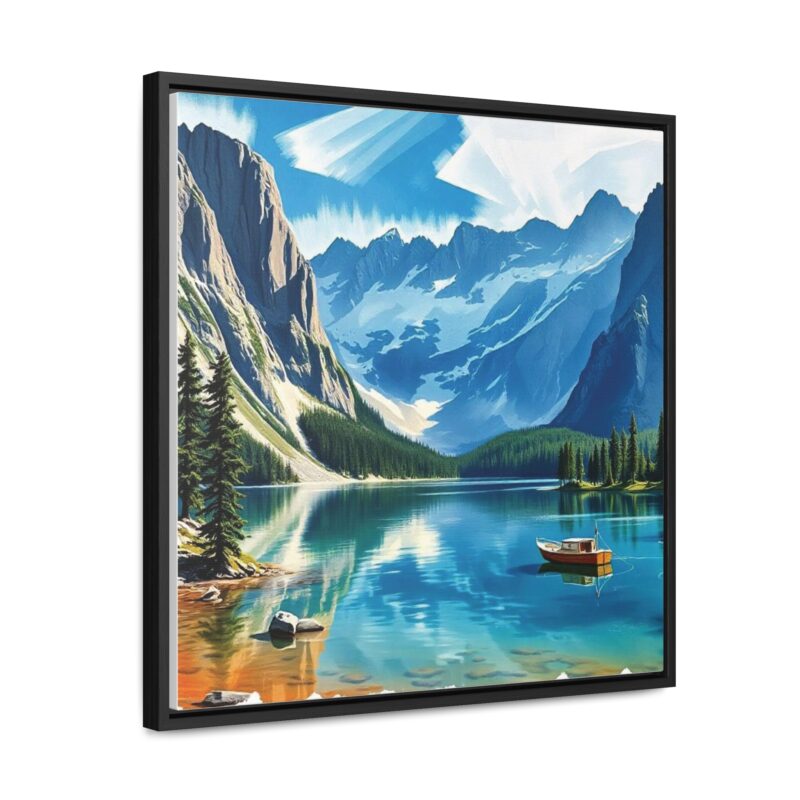Canvas Wrap Mountain Lake Wall Art - Image 26
