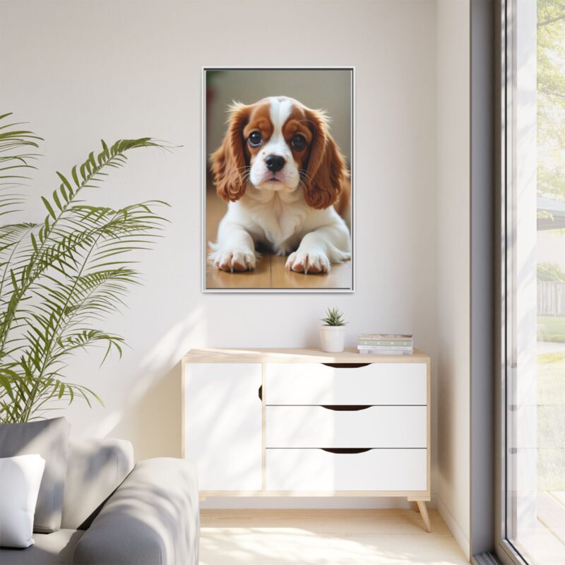 A beautifully detailed canvas print of a Cavalier King Charles Spaniel" - Image 120