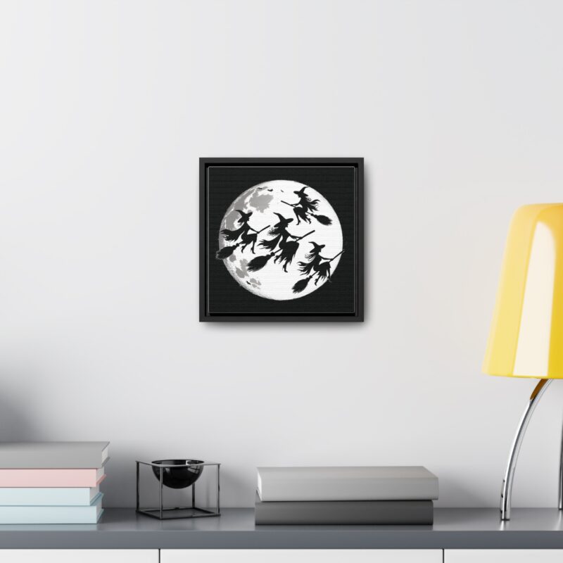 Canvas Wraps - Elegant Witch Silhouettes on Broomsticks Halloween Wall Art - Image 20