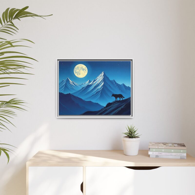 Canvas Wall Art: Moonlit Mountain Landscape - Image 80