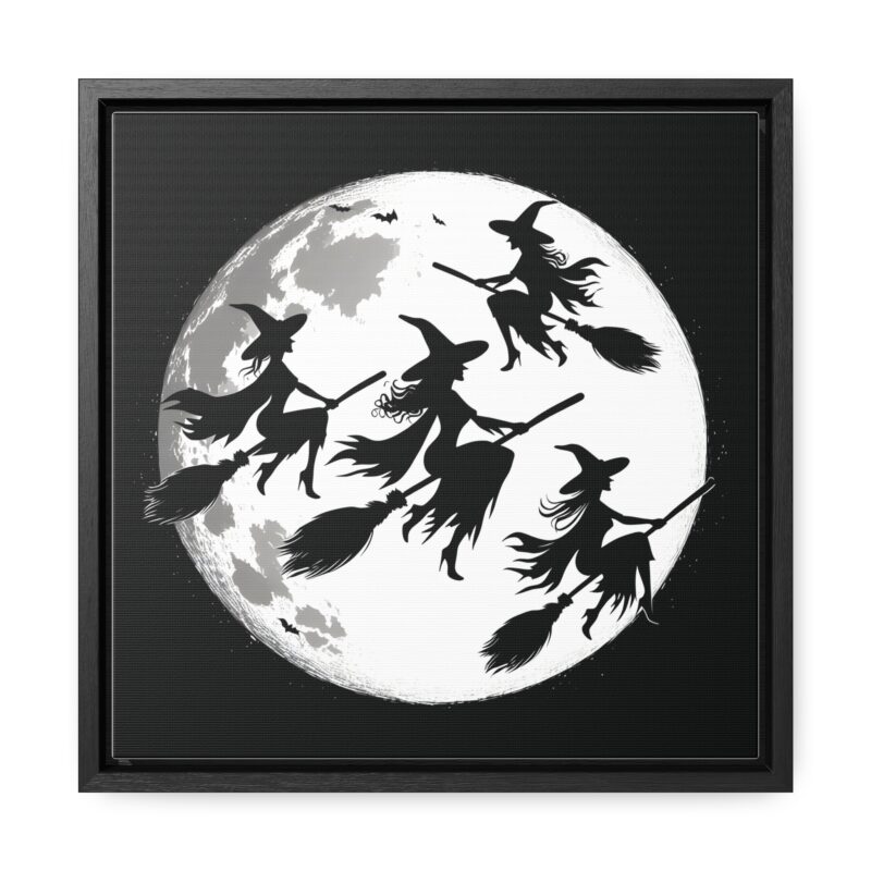 Canvas Wraps - Elegant Witch Silhouettes on Broomsticks Halloween Wall Art - Image 22