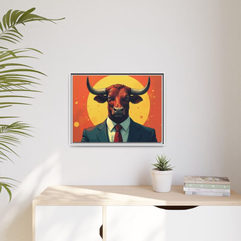 Matte Canvas, Framed Bullish Ambition - Image 68