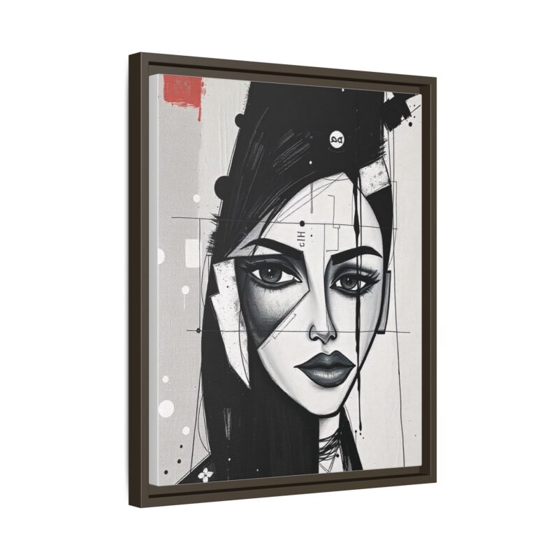Canvas Art on An elegant and modern black-and-white abstract portrait - Image 55