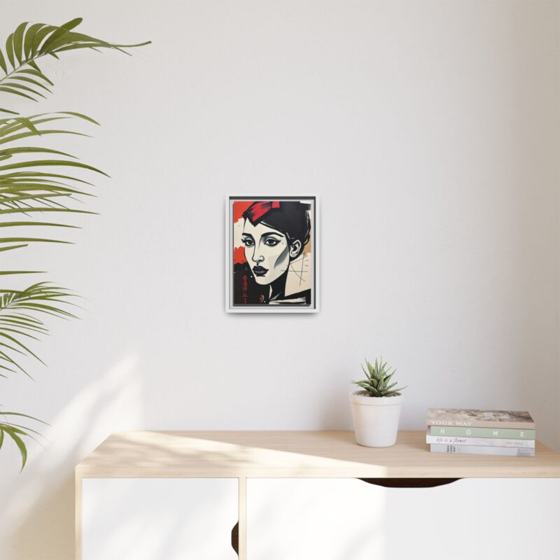 Wall Art Print of A black and white abstract portrait of a woman's face - Image 36