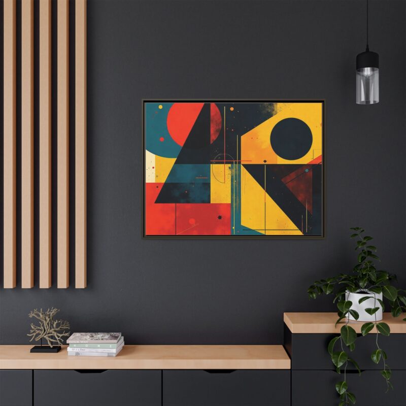 Matte Canvas, Framed Dynamic Geometry a striking abstract artwork - Image 105