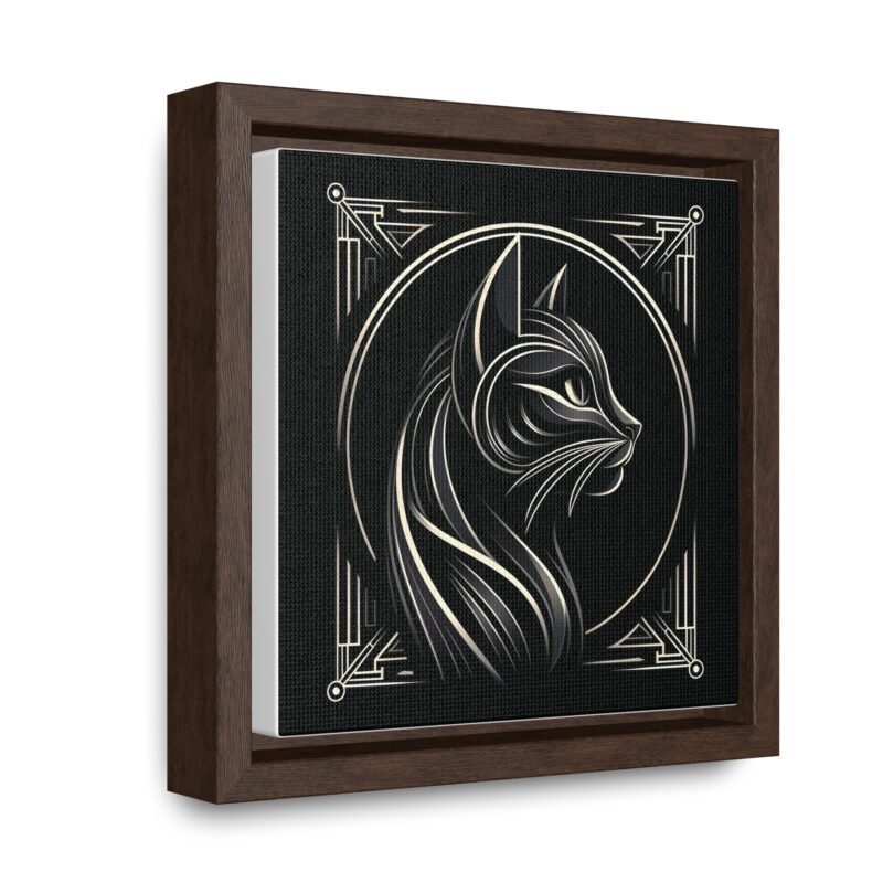 Sophisticated Black Cat in Art Deco Style - Elegant Metallic Wall Art - Image 8