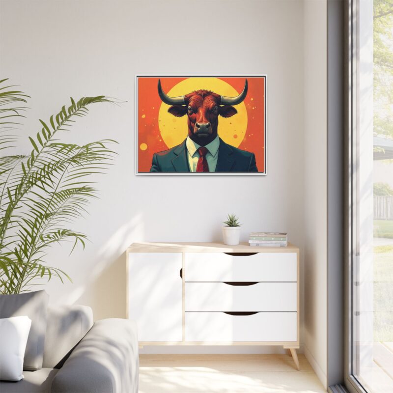 Matte Canvas, Framed Bullish Ambition - Image 100